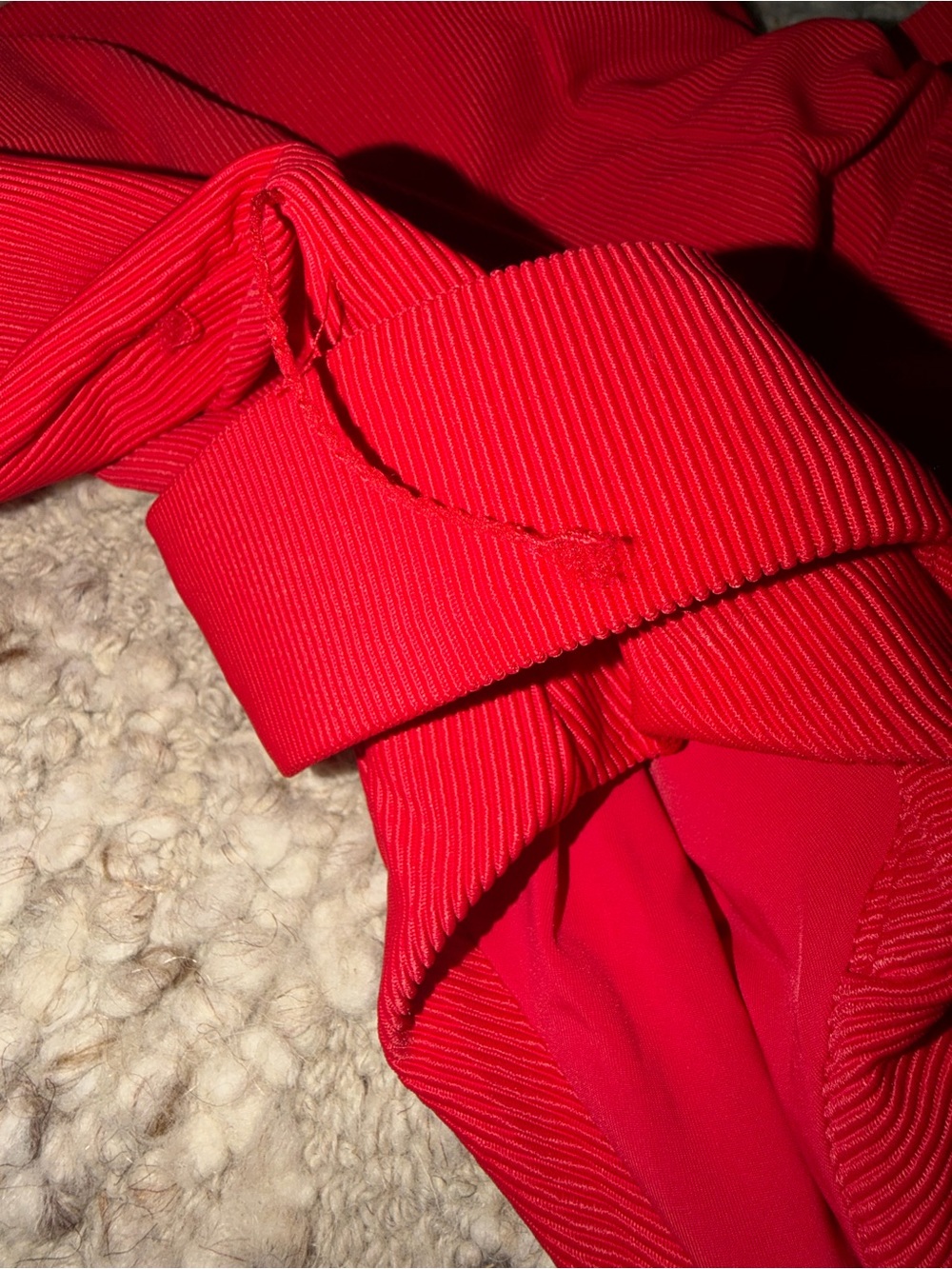 NWOT Beach Riot Red One-Piece Swimsuit with Tie Straps and Belt - Picture 5 of 5